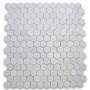 Thassos White  Marble Hexagon Polished Mosaic 3 inch 